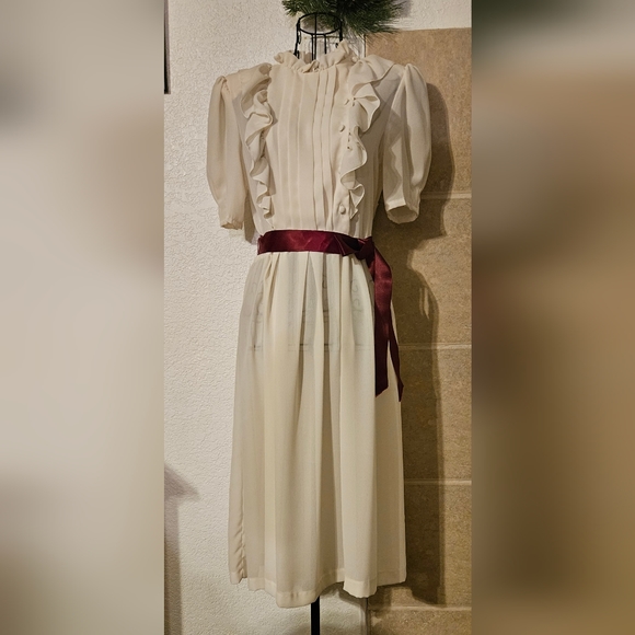 Ruffled Chiffon Dress - Picture 1 of 8